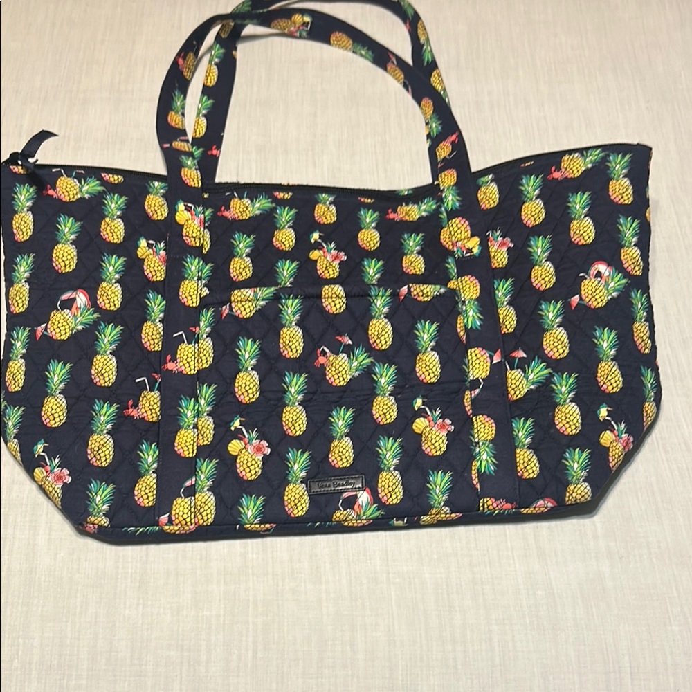 Vera Bradley Toucan Pineapple Party Print Tote Bag - Picture 3 of 9